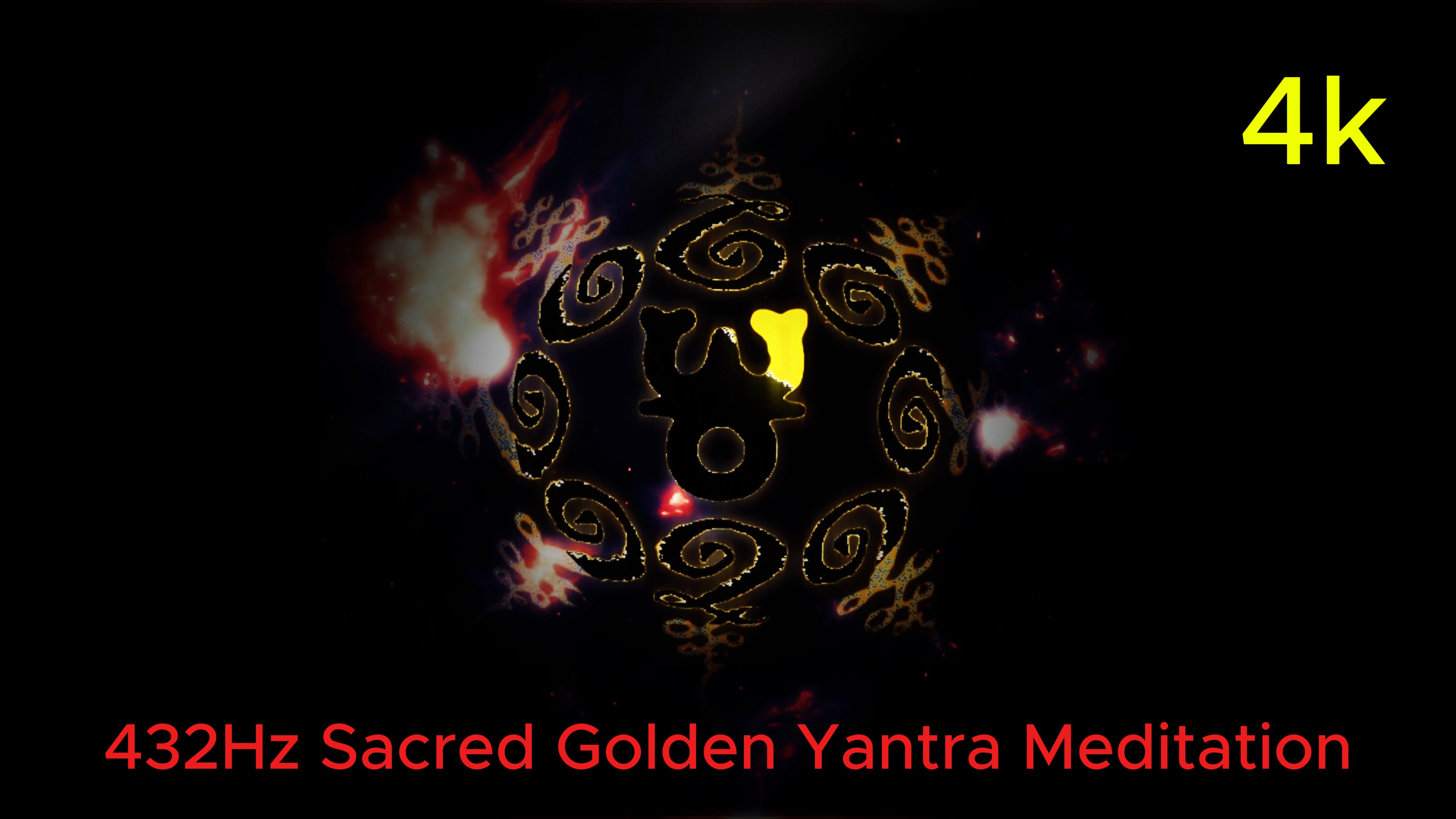 432Hz Sacred Golden Yantra Meditation | 3 Hours Deep Healing (4K)