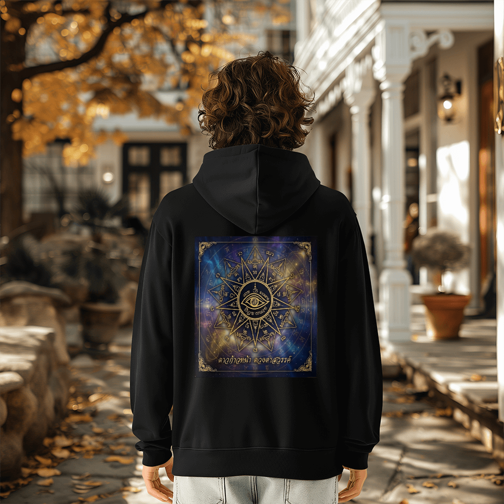 The Heavenly Eye: Sacred Yantra "Nine Stars" Premium Hoodie
